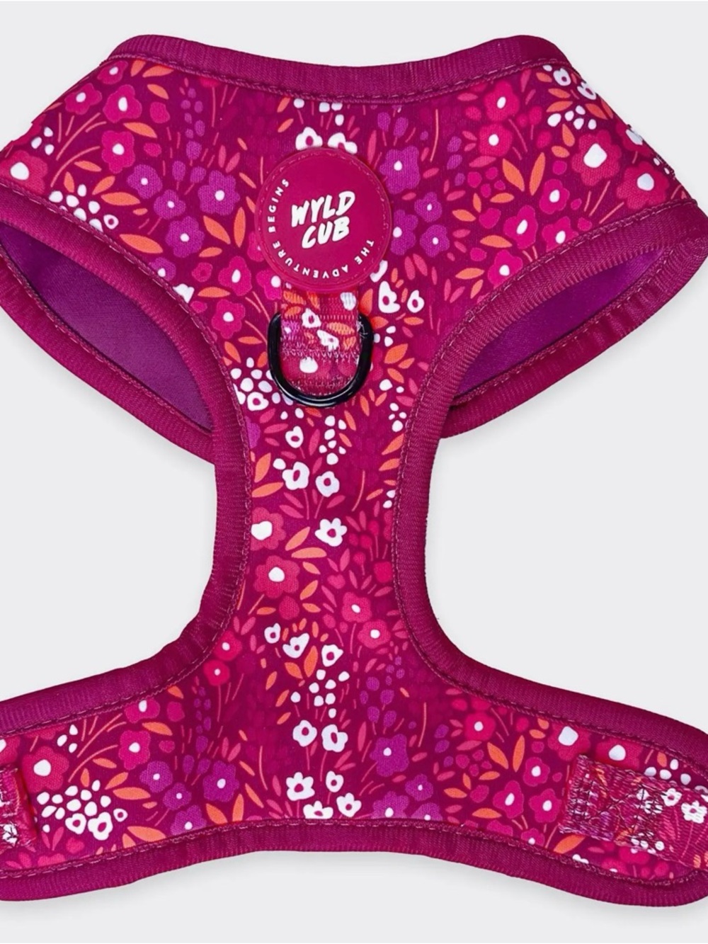 Floral Magenta Dog Harness